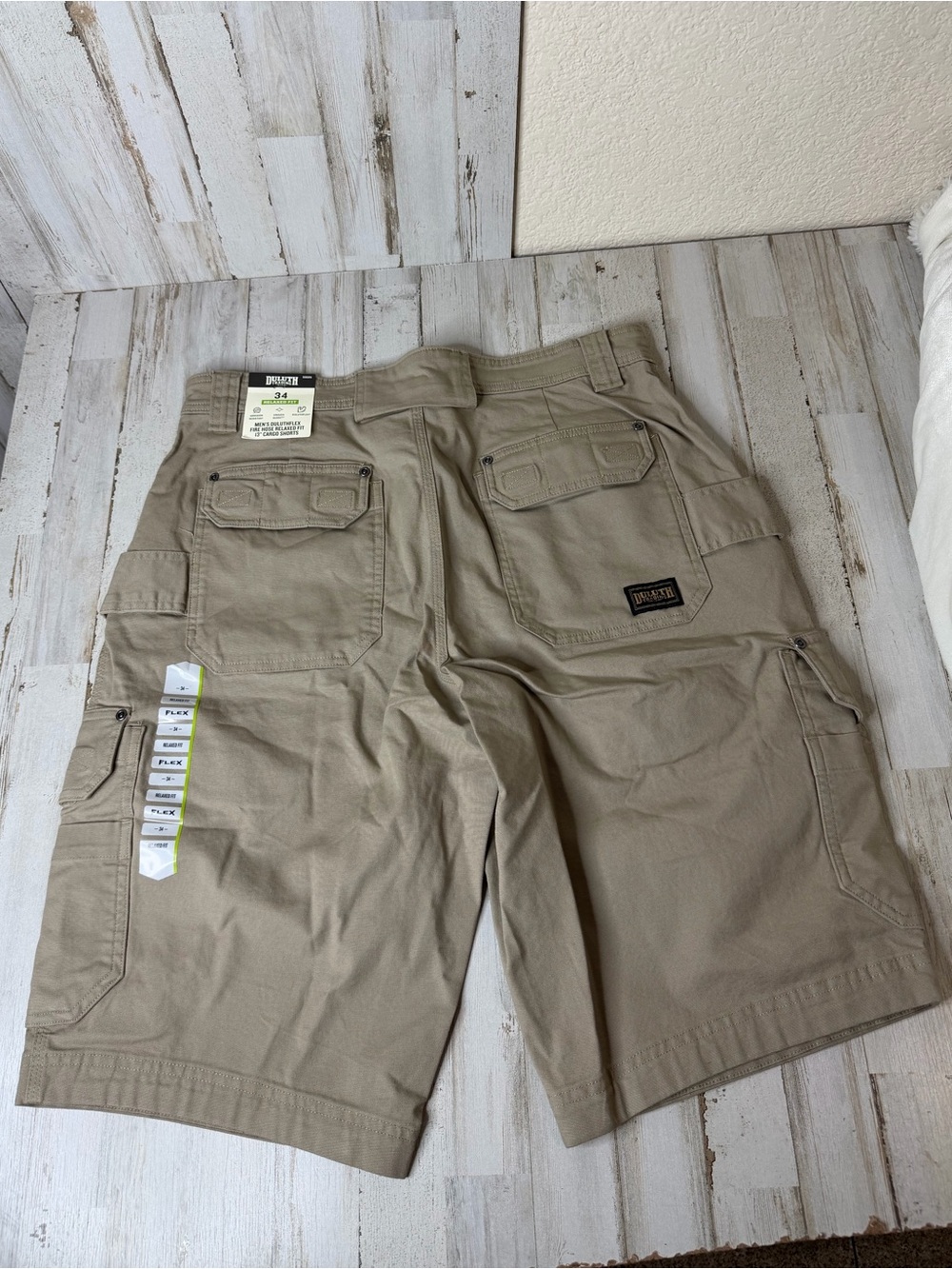 Duluth Trading Co Tan Cargo Shorts with Utility Pockets - Picture 2 of 12